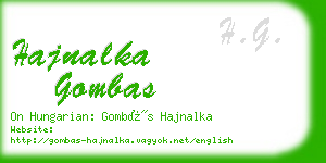 hajnalka gombas business card